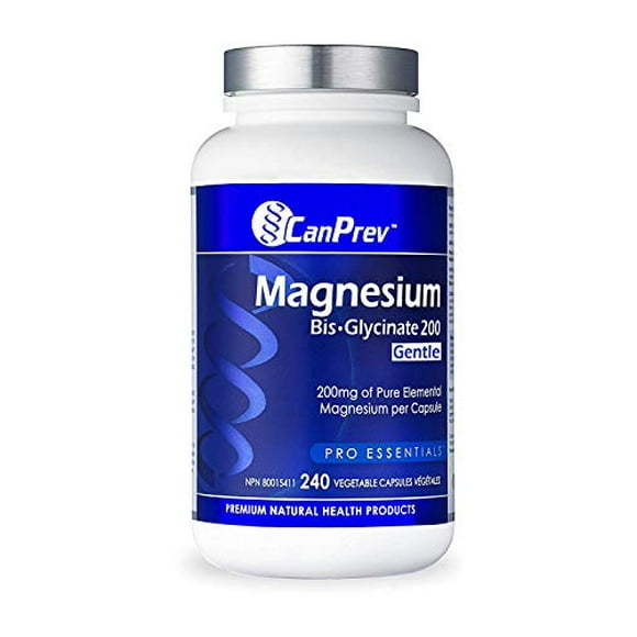 CanPrev Magnesium BisGlycinate 200, 240 Vegetable Capsules