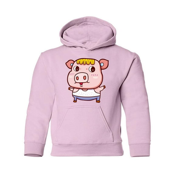 Surprised Pig Hoodie Juniors -Image by Shutterstock, Small