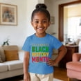 thumbnail image 2 of Girls Tshirts Kids Inspirational Black History Print Short Sleeve Crewneck Top Girls Tops Sky Blue 4-5 Years, 2 of 7