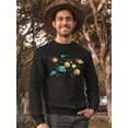 thumbnail image 2 of Cool Solar System Graphic Sweatshirt Men -Image by Shutterstock, Male Small, 2 of 4