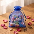 thumbnail image 2 of Organza Drawstring Gift Bags - Sheer Pouches for Weddings, Birthdays, and Party Favors - Reusable, Translucent Fabric, Perfect for Candy, Jewelry, and DIY Packaging,Blue, 2 of 5