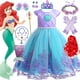 thumbnail image 2 of Disfraz de la Sirenita Ariel para niña, vestido de princesa para Cosplay, Halloween, Carnaval, cumpleaños, ropa de fiesta Fivean unisex, 2 of 2