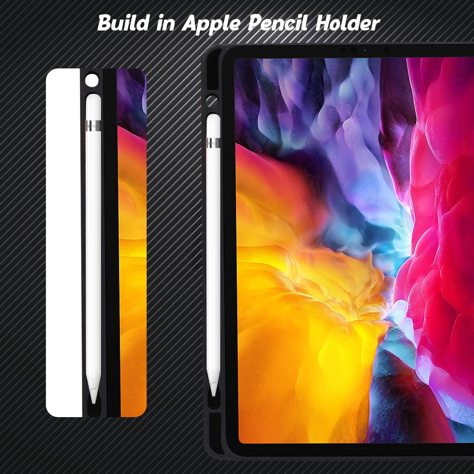 Flip Case for Apple iPad Air 11" 2025 2024/Pro 11 2022/2021/2020/2018/ iPad Air 5th 4th Gen 10.9", Pencil Holder Smart Cover Auto Sleep Wake Protective Documents Pocket Stand Snap Closure,Coffee