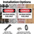 thumbnail image 3 of (2 Pack) On Road Diesel Fuel Only OSHA Danger Sign 24 Inch X 18 Inch Plastic Sign, Weather Resistant, UV Protected for Workplace, Business, and Construction Site, Made in the USA, 3 of 8