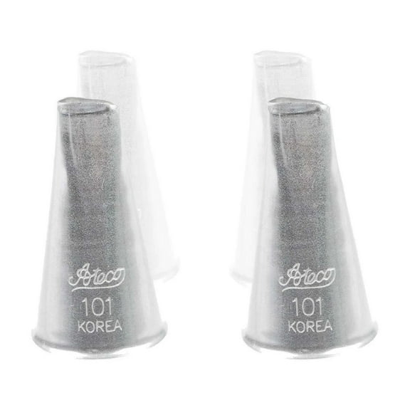 Ateco 101 Rose Piping Cake Decorating Tubes, Plain Tips For Bakeware (2 Pc)