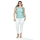 thumbnail image 5 of Blusa satinada con flor Roman Fashion/Tallas Extras, 1901 (Menta) verde claro 42, 5 of 6