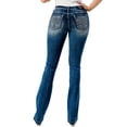 thumbnail image 2 of Grace in LA 3D Wing Mid Rise Bootcut Jeans, Size 25, 2 of 2