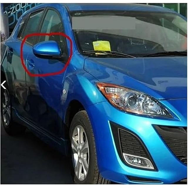Compatible For Mazda 3 1.6 2009 2010 2011 2012 Side Rearview Mirror Cover Wing Mirror Cap With The Painted Color(Red Right R)