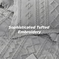 thumbnail image 4 of Tufted Boho Comforter Set Queen Size - Light Grey Boho Bed Set, GentleSoft™ 3 Pieces Farmhouse Shabby Chic Embroidery Bedding, Gifts for Woman, Soft Jacquard Queen Comforter for All Seasons, 4 of 8