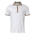 thumbnail image 4 of Sngxgn Men's Cotton Polo Short Sleeve T-Shirt(White,L), 4 of 4