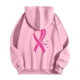 thumbnail image 4 of Breast Cancer Awareness Hoodies for Women 2025 Pink Ribbon Zip Up Graphic Hooded Sweatshirt with Pockets Jackets Coat, 4 of 6