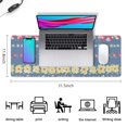 thumbnail image 5 of Long Mouse Pads for Desk,Pioneer Flower Floral Print Pattern Desk Mats on Top Of Desks, Desk Mouse Pad Extra Large with 3mm Non-Slip Base and Stitched Edge for Gaming,Office,Work,Home 31.5"x11.8", 5 of 6