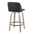 thumbnail image 6 of Toriano Counter Stools for Kitchen Counter, Counter Height Chairs, Bar Stools Set of 2, Counter Height Chairs, Bar Stools For Kitchen Island (Black Faux Leather), 6 of 6