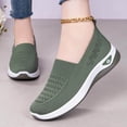 thumbnail image 5 of Samdudou Womens Sneakers Closed Toe Slip On Walking Shoes Breathable Lightweight Knit Mesh Upper Sporty Casual Athletic Running Gym Workout Daily Outdoor Footwear, 5 of 6