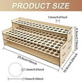 thumbnail image 3 of 75-Slot Wooden Brush & Pen Holder, Tiered Freestanding Display Rack for Paint & Makeup Brushes, Craft Organization for Desktop, Office, Art Studio, 3 of 7