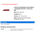 thumbnail image 2 of Left Driver Side Bumper Cover Reflector - Compatible with 2010 - 2015 Acura RDX 2011 2012 2013 2014, 2 of 2