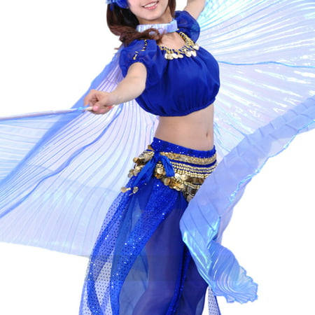 BellyLady Transparent Belly Dance Costume Isis Wings With Sticks, Gift