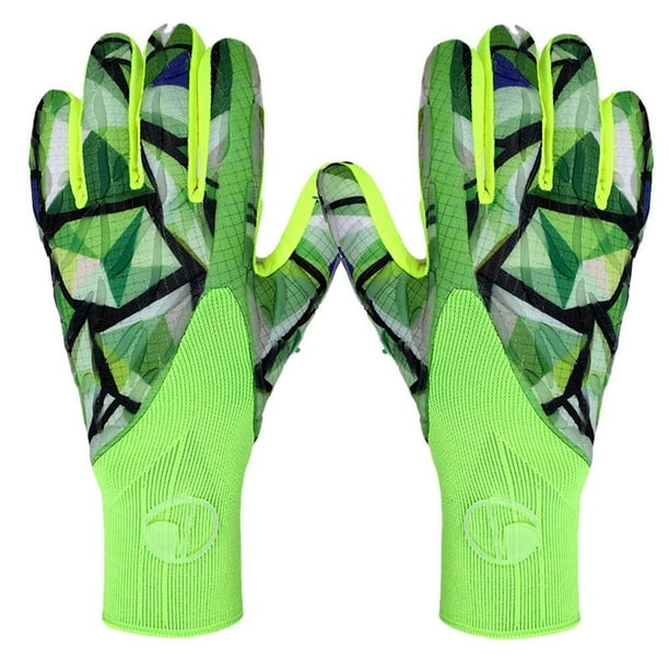 Lucybak Goalkeeper Gloves Latex Palm Back Hand Mittens Soccer Gloves