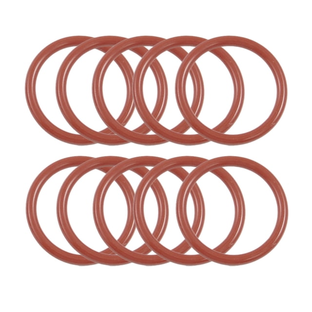 10 Pcs 25mm OD 20mm Diámetro Interior 2.5mm Grosor Anillos de Silicona Sellos de Aceite Junta Roja Oscura