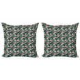 thumbnail image 1 of Ambesonne Flamingo Throw Pillow Cover 2 Pack, Tropic Nature Wildlife, 18", Multicolor, 1 of 2