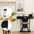 thumbnail image 6 of Gymax Console Sofa Table w/ Drawer and 2-Tier Shelves for Entryway Living Room Black, 6 of 10