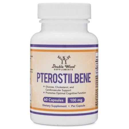 Pterostilbene 100mg Capsules (Third Party Tested) Made in The USA, 60