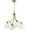 Aged Brass, variant on Quorum Lighting Enclave 4-Light Pendant, Aged Silver Leaf, 22 Width, 18 Height, Glass Material