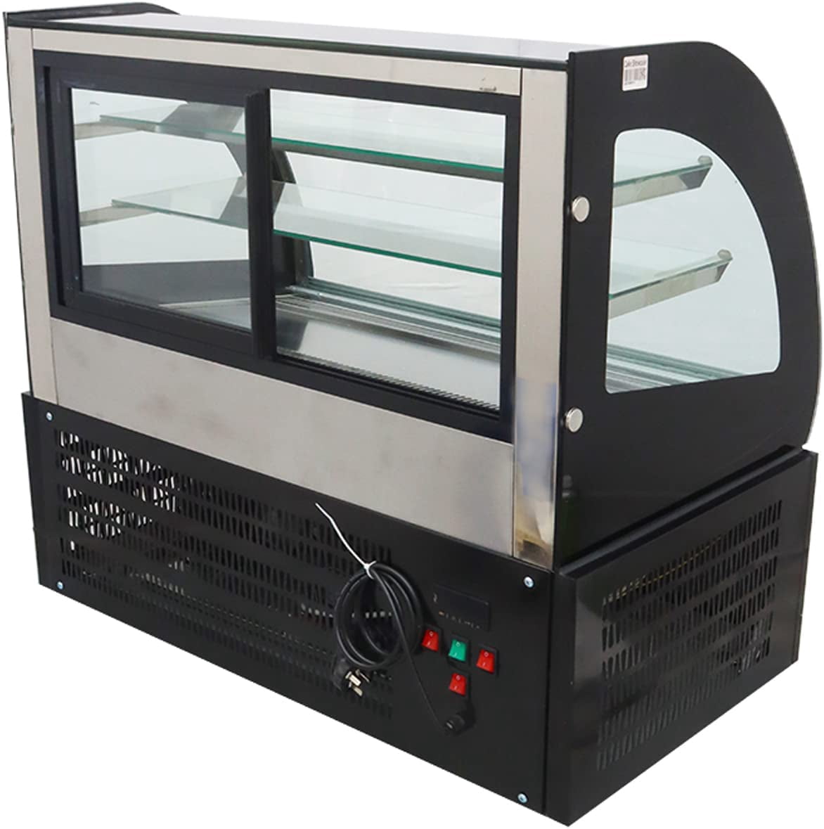 INTSUPERMAI 36" Commercial Refrigerators Refrigerated Cake Showcase Bakery Cooling Display Cabinet 220V