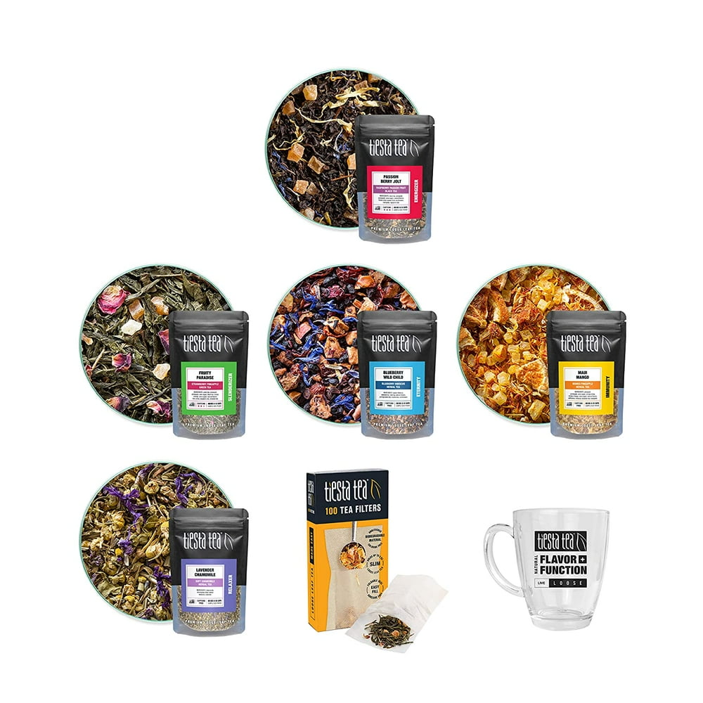 Tiesta Tea Loose Leaf Tea Starter Kit, Loose Leaf Tea Variety Pack with