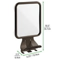 thumbnail image 4 of mDesign Large Modern Metal Suction Shaving Mirror Center for Bathroom - Bronze, 4 of 5