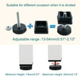 thumbnail image 3 of Uxcell Leveling Feet 40 x 40mm Square Insert Adjustable Leveler for Table 10 Sets, 3 of 7