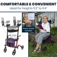 thumbnail image 5 of Andador vertical Vive Mobility con asiento para personas mayores, mujeres - Andador con ruedas, reposabrazos, resistente, plegable, ayuda médica para personas mayores - Ayuda plegable para caminar (ro, 5 of 5
