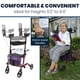 thumbnail image 5 of Andador vertical Vive Mobility con asiento para personas mayores, mujeres - Andador con ruedas, reposabrazos, resistente, plegable, ayuda médica para personas mayores - Ayuda plegable para caminar (ro, 5 of 5