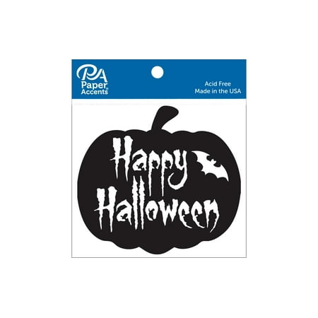 Pumpkin Shape Ceramic - Chip Shape 4pc Happy Halloween Pumpkin Black