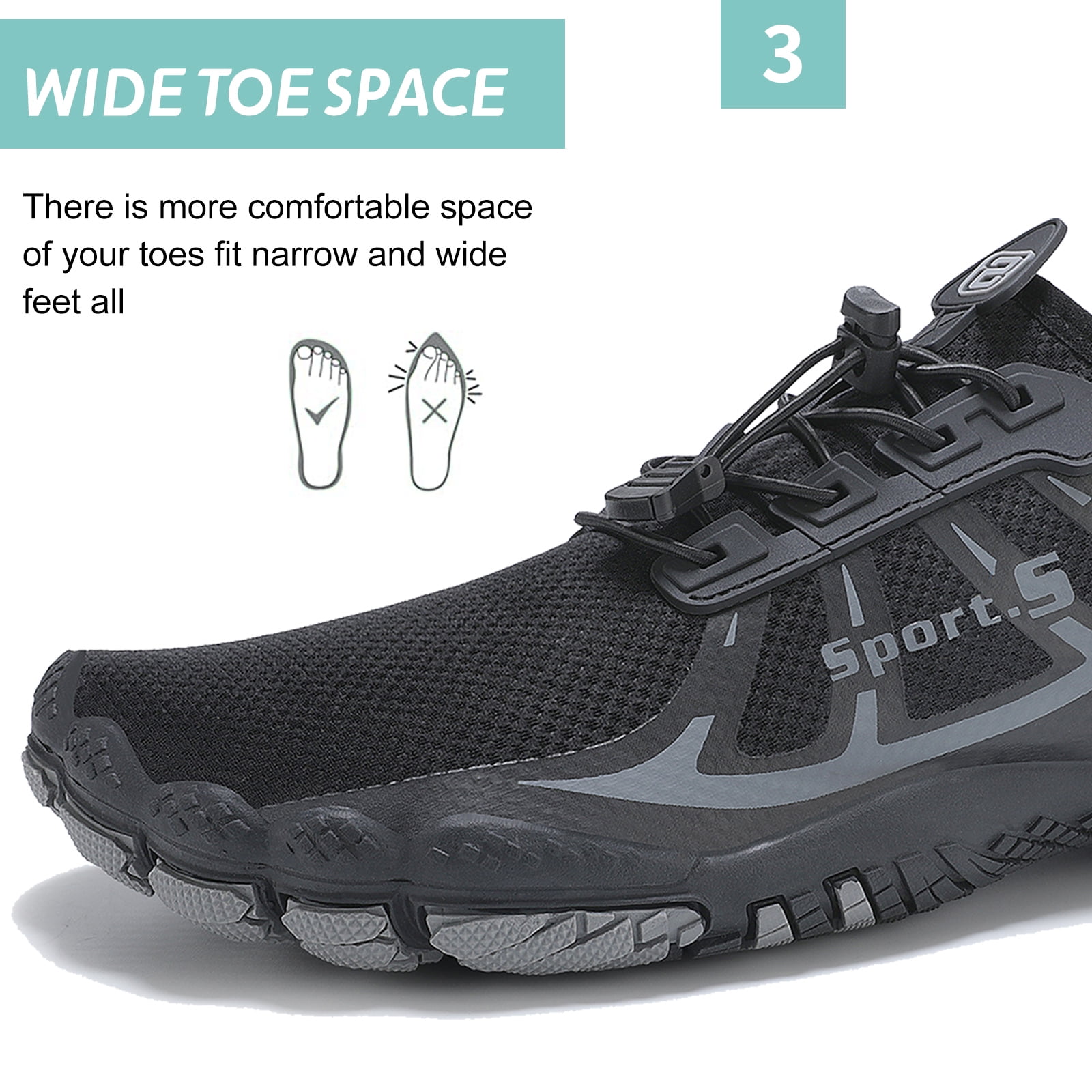 OUSIMEN Water Shoes Womens Mens Quick-Dry Non-Slip Soft Barefoot Swimming Shoes Aqua Sports Outdoor Beach Surfing Diving Hiking Yoga Shoes