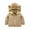 Brown, variant on SonxaHe Toddler Boys Girls Winter Hooded Coat Full Zip Warm Thick Soft Unisex Windbreaker Outerwear Brown,Sized 2-3