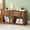 Walnut 2 set, variant on Fluted Nightstand Set of 2 with Drawer, Mid Century Modern Bedside Table with Open Storage Shelf for Bedroom, Living Room, Office (Walnut)