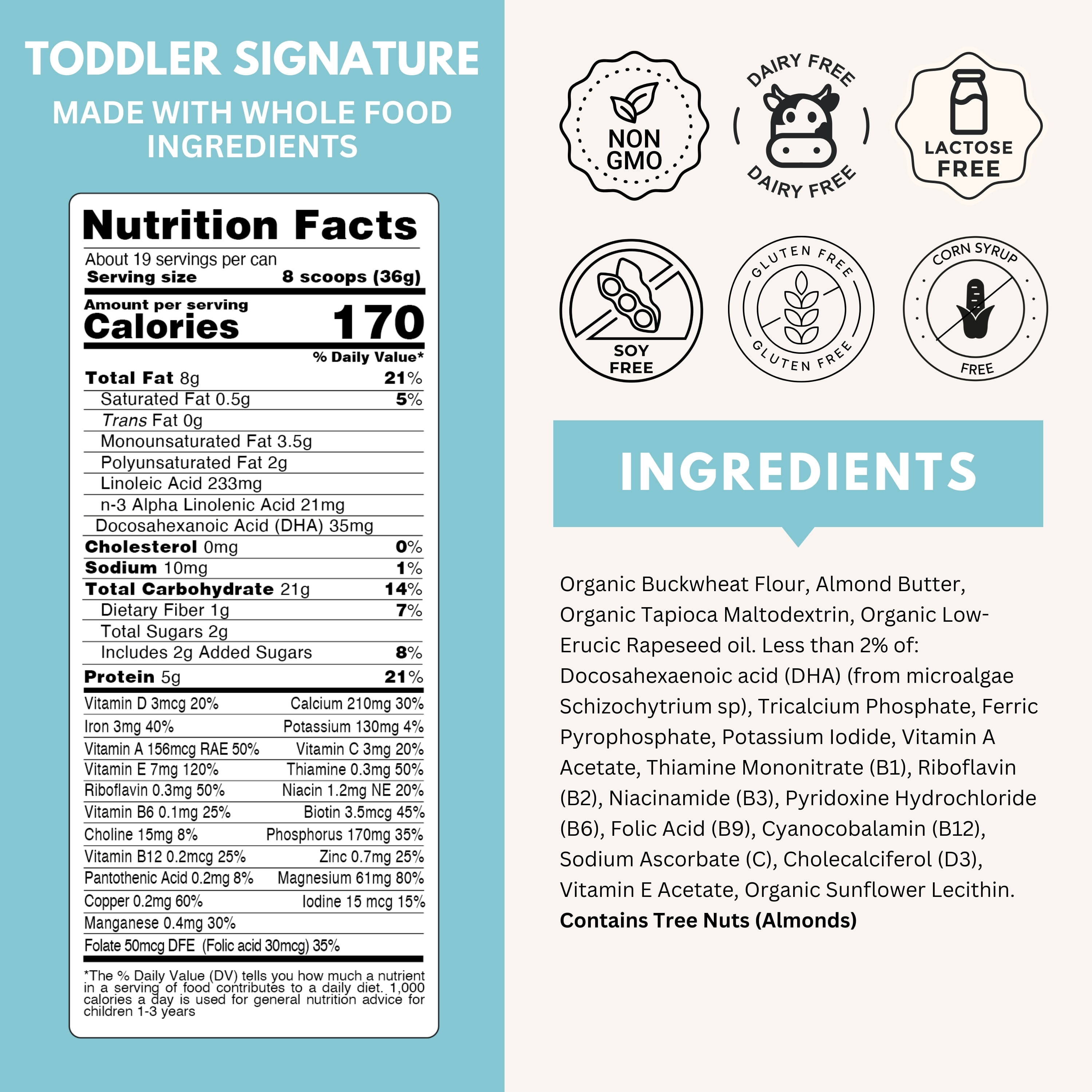 Else Nutrition Signature Toddler Formula, European Recipe, Baby Formula 12-36 Months, Plant-Based, Lactose-Free (24.7 oz, 1 Pack)