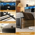 thumbnail image 6 of Homieasy Queen Bed Frame with Charging Station & Led Lights Noise-Free Bed, Black, 6 of 7