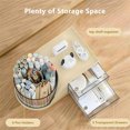thumbnail image 4 of Tutuviw Desk Organizer with 2 Drawer Multi-Functional 6 Slots 360 Degree Rotating Desk Organizer Stationery Accessories Storage Box for Office Home Art Supplies(Yellow), 4 of 7