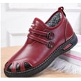 thumbnail image 1 of Botas de algodón con forro polar de invierno para mujer de Beijing antiguo, botas de nieve impermeables de cuero con fondo suave y antideslizante para mujeres de mediana edad y mayores, 1 of 4