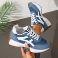 thumbnail image 6 of EKVAHL Women's Retro Fashion Sneakers, Lace-Up Casual Non Slip Running Shoes, Platform Athletic Rubber Sole Walking Tennis Footwear Blue, 6 of 6