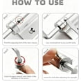 thumbnail image 7 of Automatic Door Self-Closing Hinge,Adjustable Universal Stainless Steel Silent Self Closing Hinges,Easy Installation for Wood and Indoor Doors, with Base, Screw, Wrench (White), 7 of 7