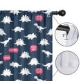 thumbnail image 4 of Blackout Kids Curtains,DarkBlue Cartoon Dinosaurs SpeechBubbles Pattern Childrens Insulated Curtains Set Of 2,Bedroom Essentials,Toddler Room Decor 42"x54", 4 of 5