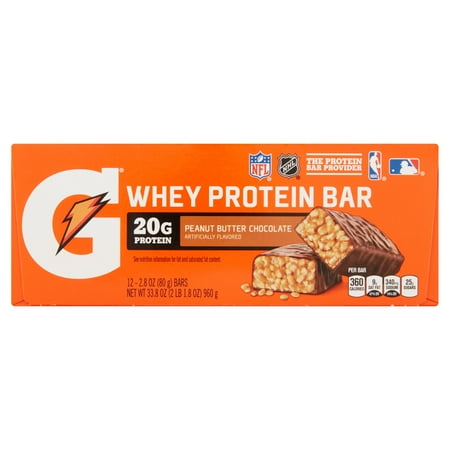 Gatorade Peanut Butter Chocolate Whey Protein Bar 28 Oz 12 Pack Gatorade Peanut Butter Chocolate Whey Protein Bar 28 Oz 12 Pack