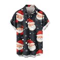 thumbnail image 4 of Mens Christmas Hawaiian Shirts Party Short Sleeve Button Down Shirt Turndown Collar Blouse, 4 of 5