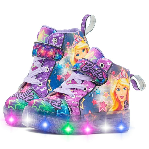 Tenis Luz Led Niña Moda Multicolor Estrellas Princesa 15-21 lila 18