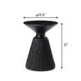 thumbnail image 2 of FOROUTIA 21" Black Magnesium Oxide Mushroom Side Table - Waterproof Accent Table for Patio, Living Room, Bedroom, Small Space End Table, Sturdy Outdoor Side Table, Lightweight Nightstand, 2 of 7