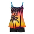 thumbnail image 6 of Frostluinai Womens Bathing Suits Tankinis Casual Palm Tree Swimsuits Two Piece Adjustable Strap Tankini Tops with Boyshorts Summer Beachwear, 6 of 6