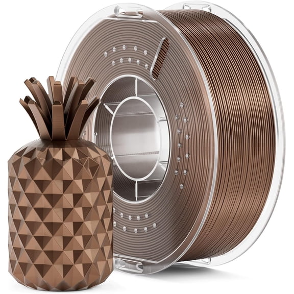 Metallic PLA Filament 1.75mm Metallic Bronze 1KG, Metal-Like Shiny 3D Printer Filament High Dimensional Accuracy, 1kg Spool (2.2lbs) Compatible with Most FDM 3D Printers